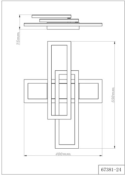 Globo 67381-24 - WILTON LED mennyezeti lámpa LED/24W/230V 3000/4000/6000K