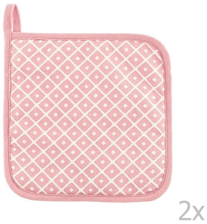 Dot 2 db rózsaszín pamut edényfogó - Tiseco Home Studio