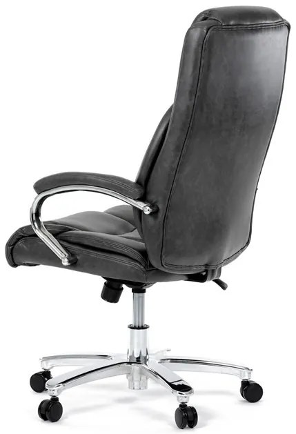 Szürke Ökobőr Irodai Főnöki Szék Hinta Mechanikával. KA-F1385 GREY