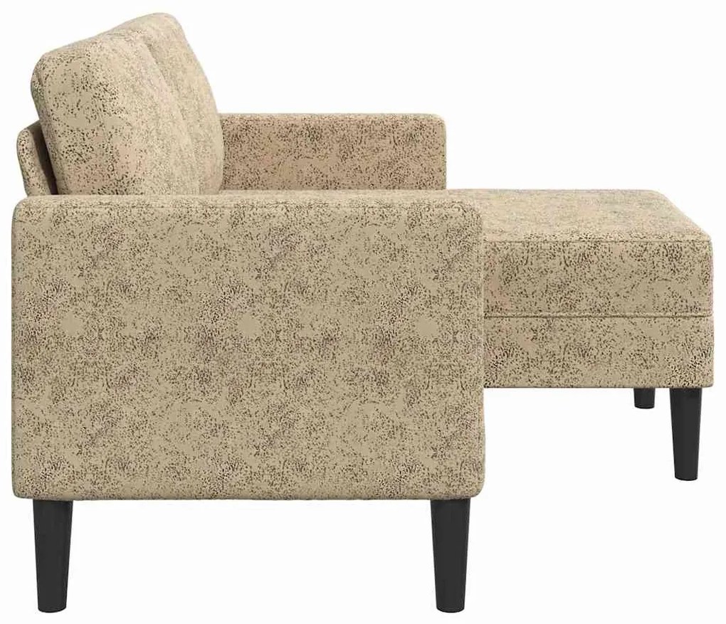 világosszürke műbőr 2 üléses kanapé L-alakú kanapéval 125 cm