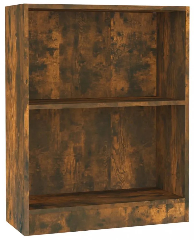 füstös tölgy színű szerelt fa könyvespolc 60 x 24 x 76 cm