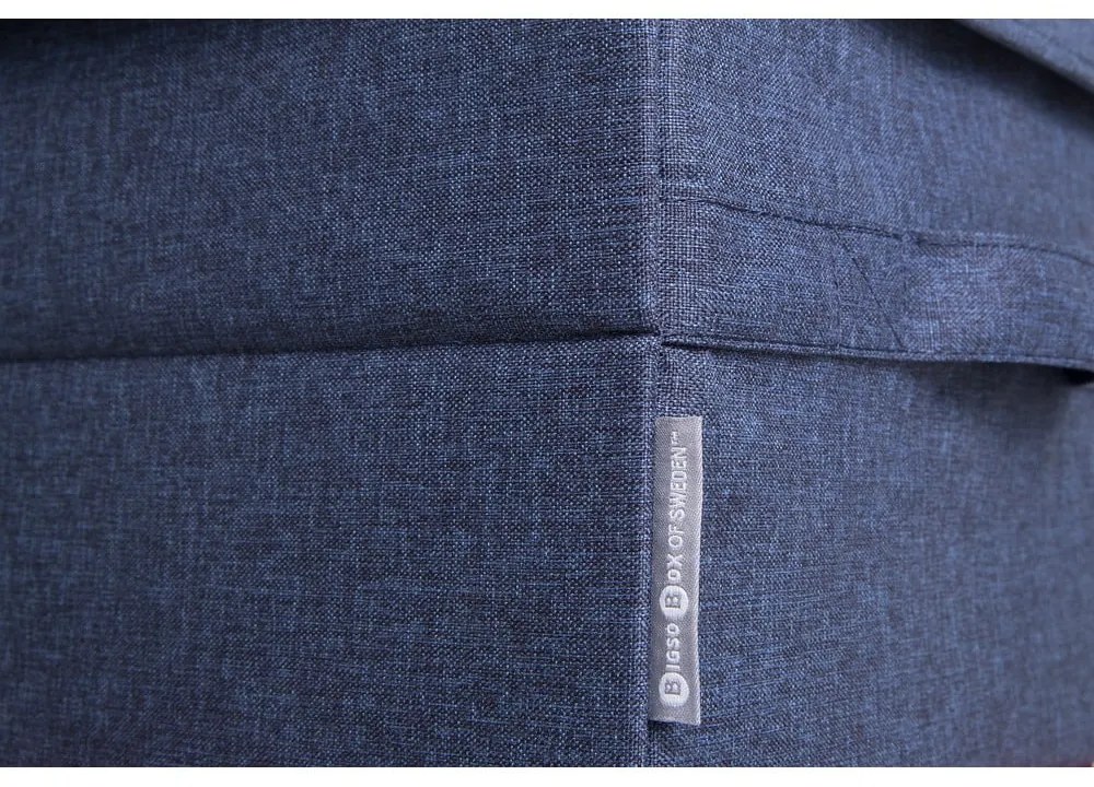 Kék fedeles textil tárolódoboz 35x19x26 cm Soft Storage – Bigso Box of Sweden