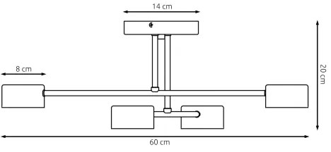 Felületre szerelhető csillár HALO 4xGX53/10W/230V fehér