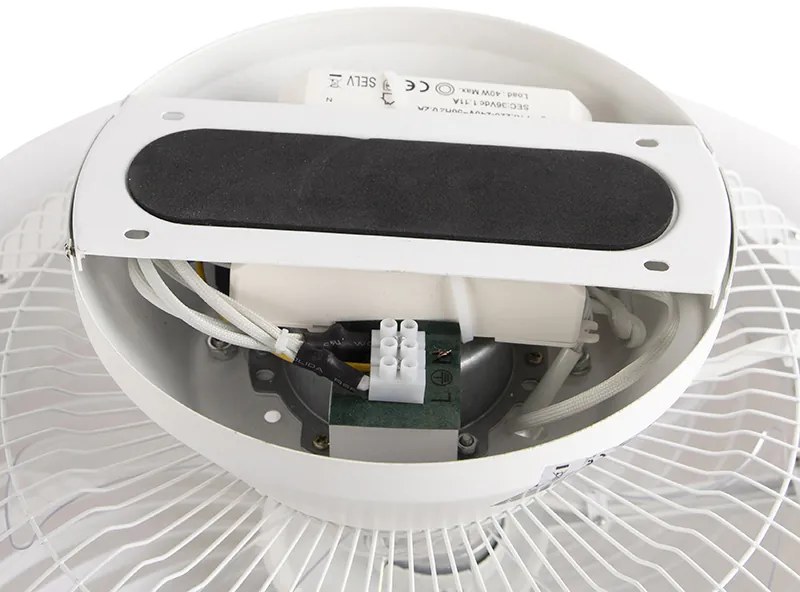 Mennyezeti ventilátor fehér 55,5 cm LED-del, fényerőszabályzóval és távirányítóval - Clima