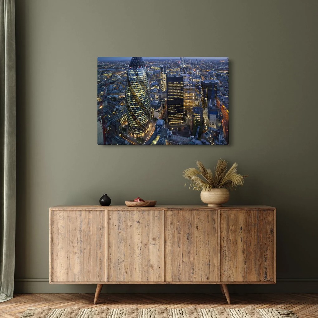 Kép - London esti panorámája (90x60 cm)