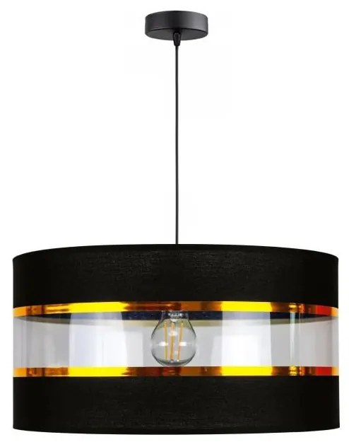 Csillár zsinóron LIND 1xE27/60W/230V fekete