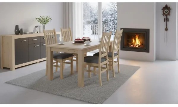 Étkezőszék SIMON tölgy/sötétszürke