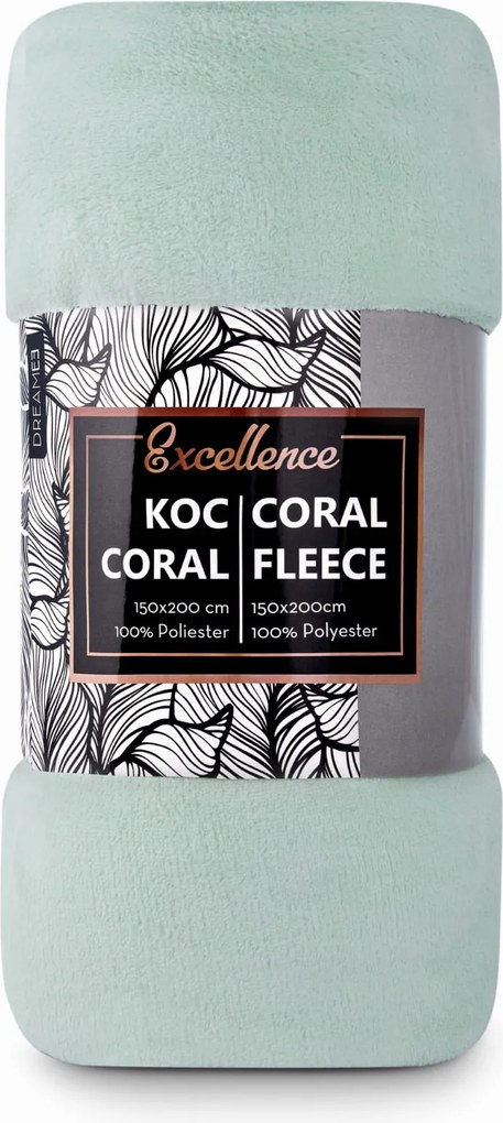 Menta takaró 150x200 bolyhos szövet Coral puha