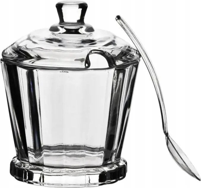 Cukortartó kanállal 190ml 8,4x7x12 cmELISE Stripes