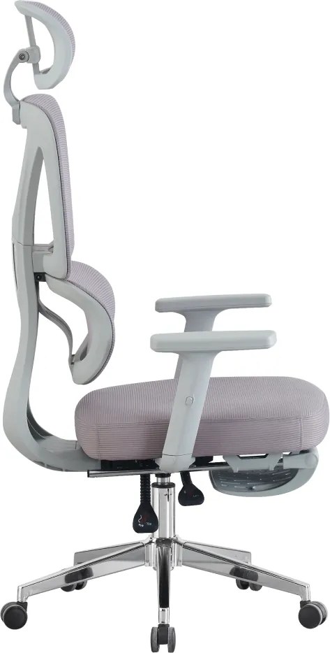 Irodai szék, szürke/króm, DEMOS