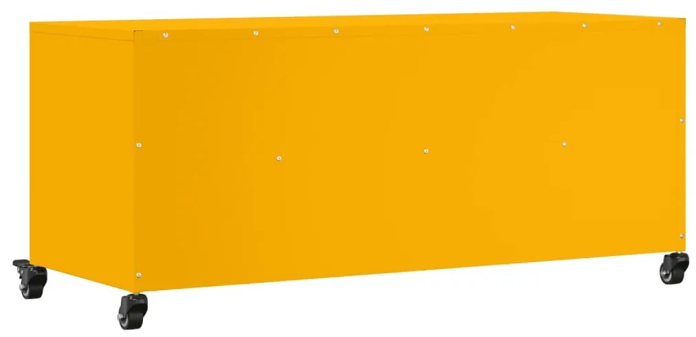 mustársárga acél TV-szekrény 100,5 x 39 x 43,5 cm