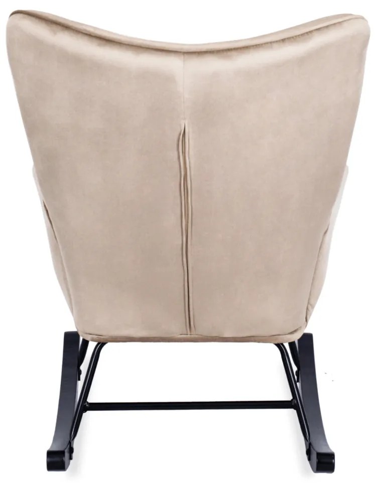 Bézs Hintafotel Bársony Kárpittal. ELIS