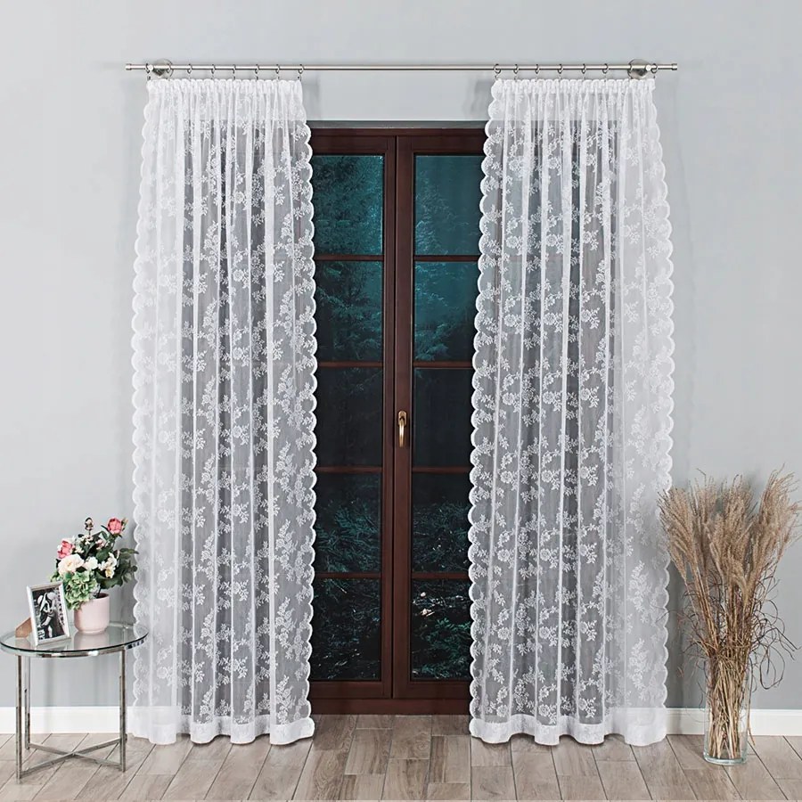 Mg Függöny fehér 90375M ablak 250x180 pol szalaggal