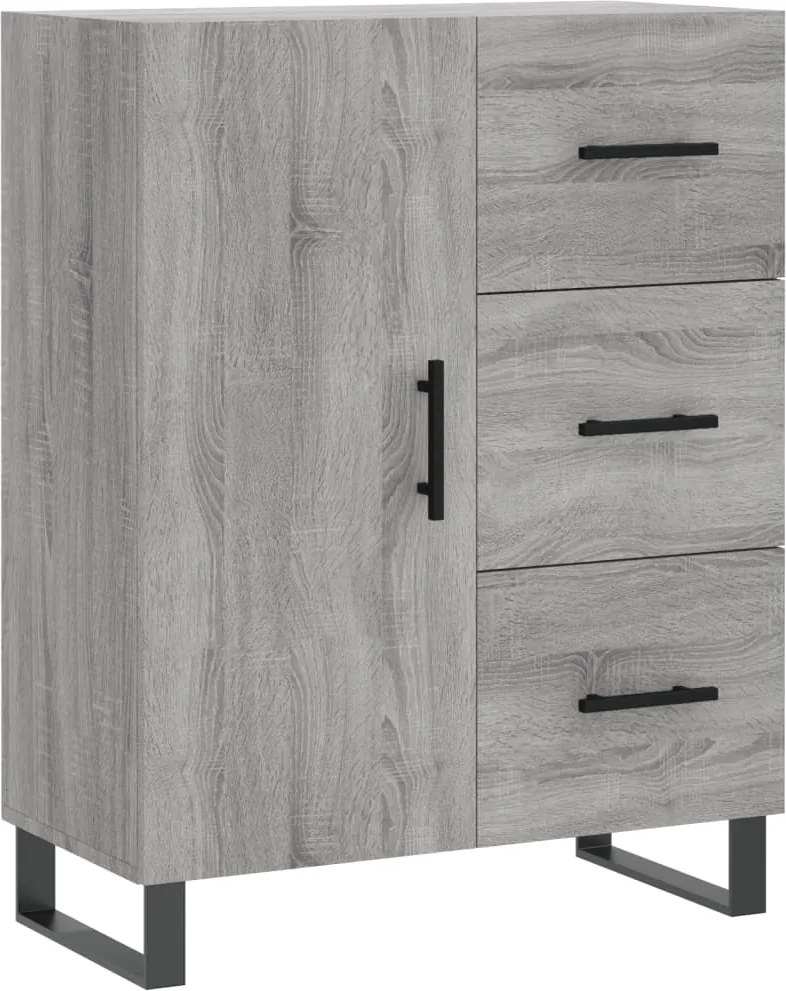 vidaXL szürke sonoma színű szerelt fa tálalószekrény 69,5 x 34 x 90 cm