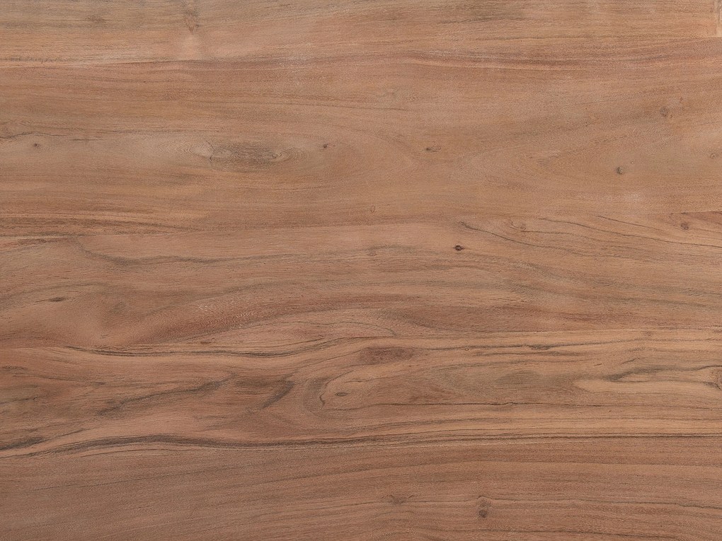 Rusztikus Fa Étkezőasztal Fekete Lábazattal 200 x 95 cm VALBO Beliani