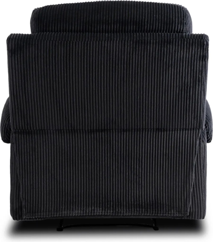 Dönthető fotel fekete kordbársony, TORRES