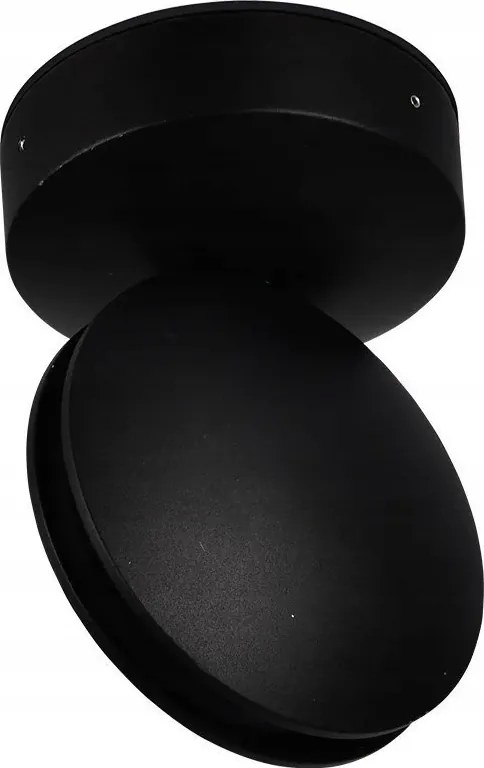 Kültéri kerti fali lámpa Led lézer fekete kerek 4000K V-tac