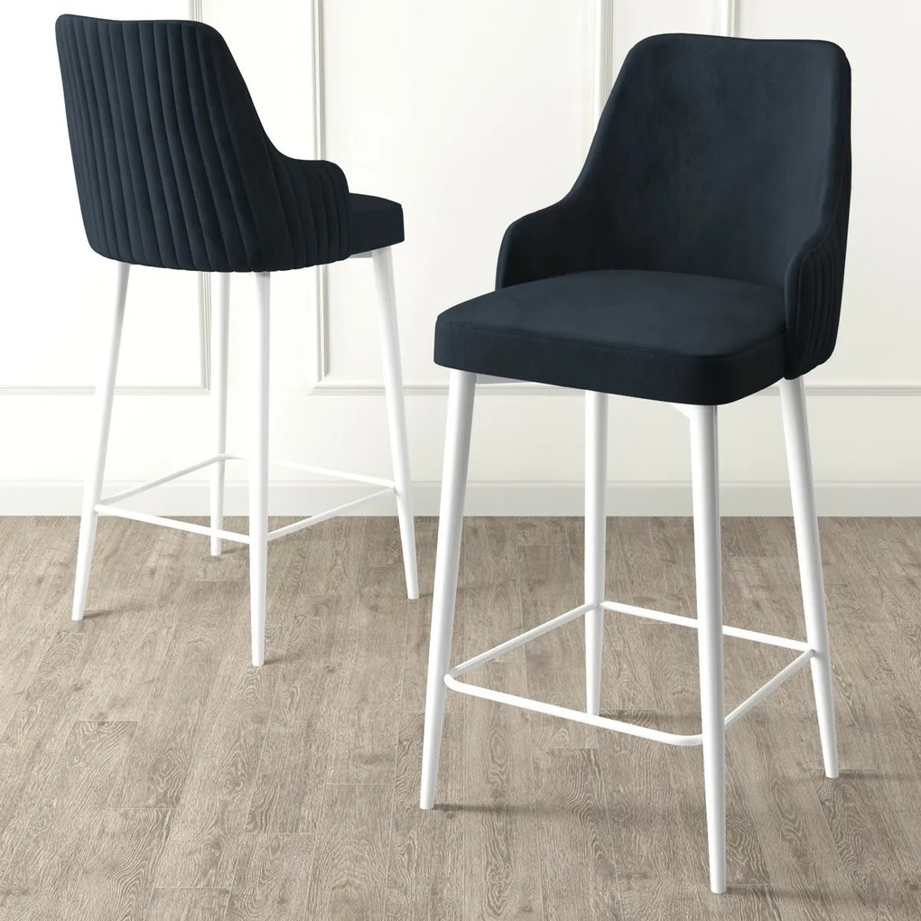 Enox Anthracite and White bárszék szett, 4 db