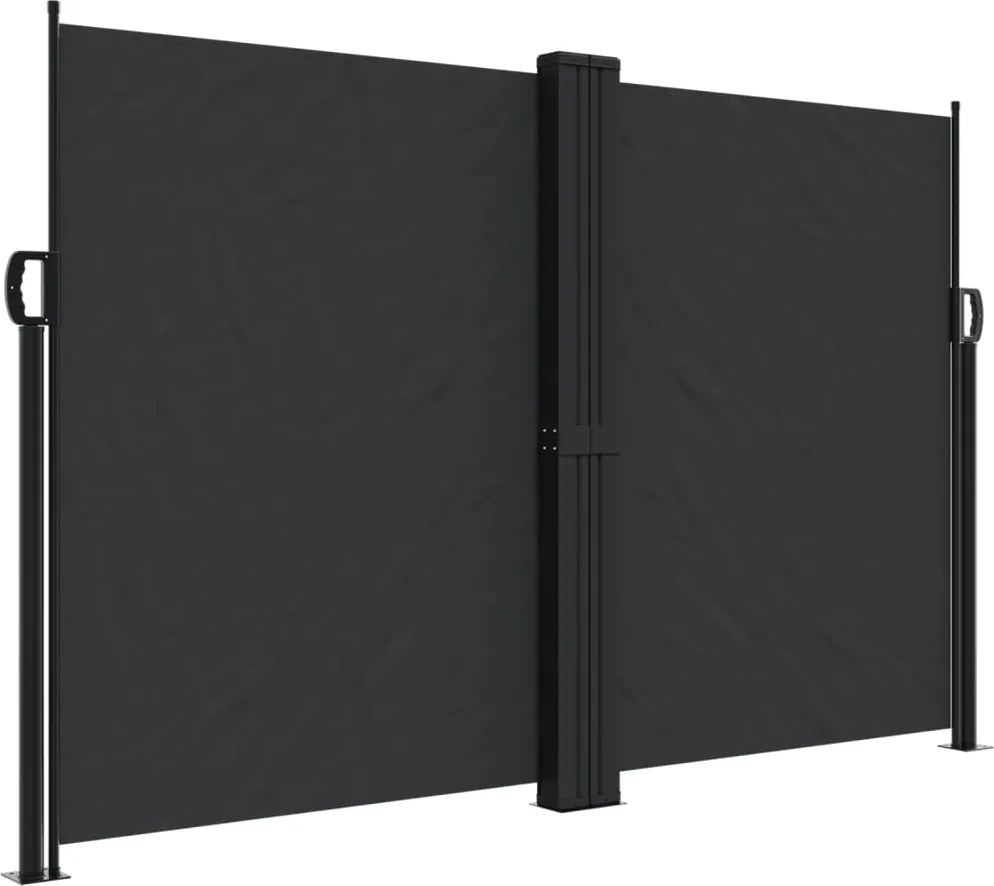 vidaXL fekete behúzható oldalsó napellenző 160 x 1000 cm