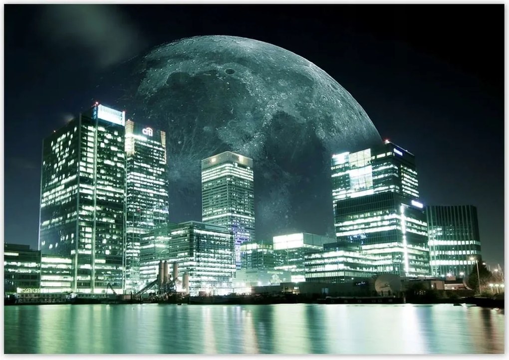 Poszterek 100x70 Hold a város felett