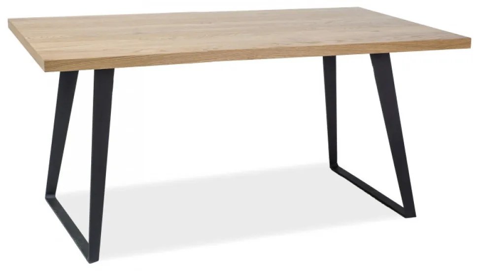 Falcon étkezőasztal tölgy/fekete 150cm