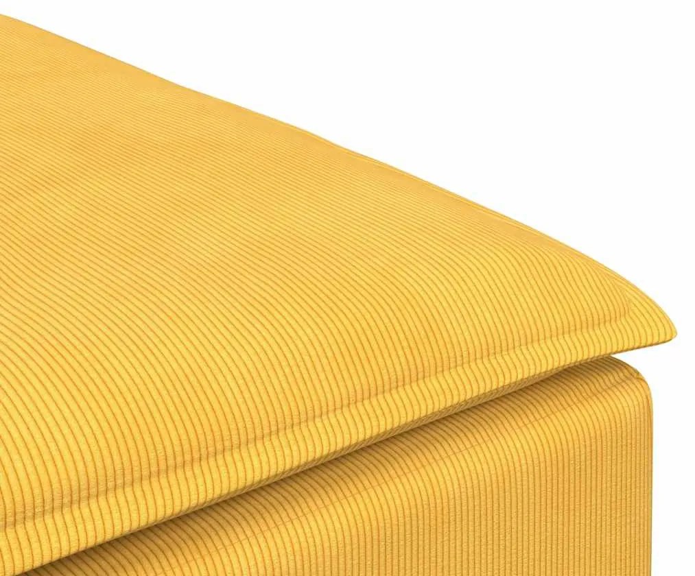 világossárga moduláris kanapé lábzsámoly modul 100x100x48 cm