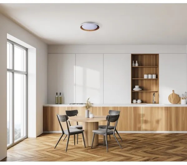 Kanlux 37317 - LED Mennyezeti lámpa NIFU LED/17,8W/230V átm. 43 cm fehér/barna