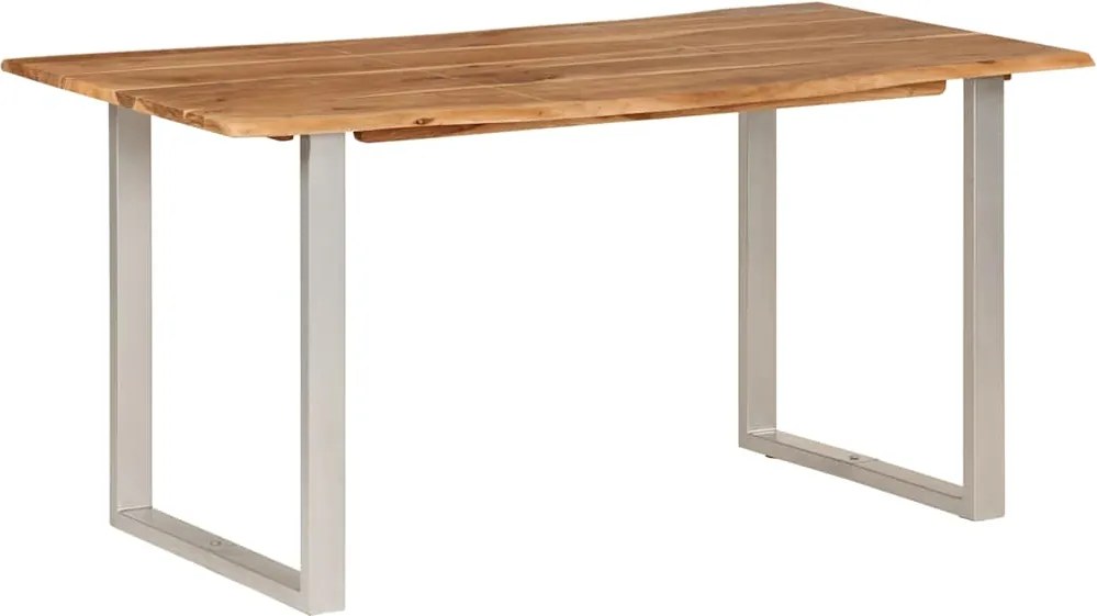 vidaXL tömör akácfa étkezőasztal 154x80x76 cm