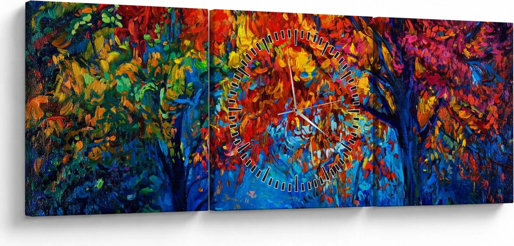 Természetfestmény képe (órával) (90x30 cm)