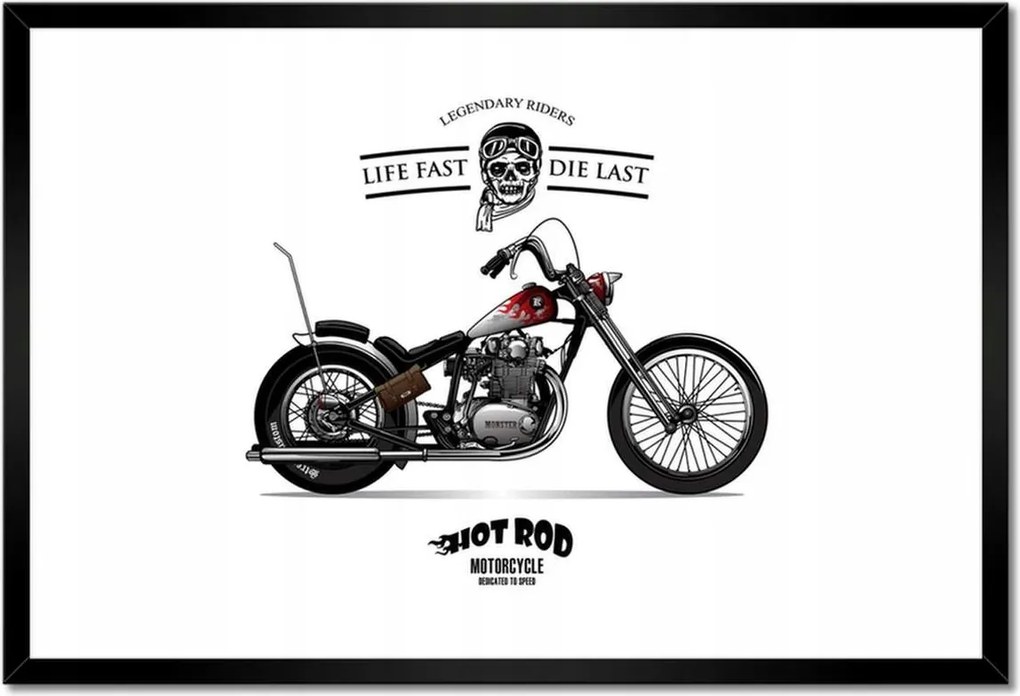 Poszterek keretben 60x40 Motorkerékpár Antik Vintage