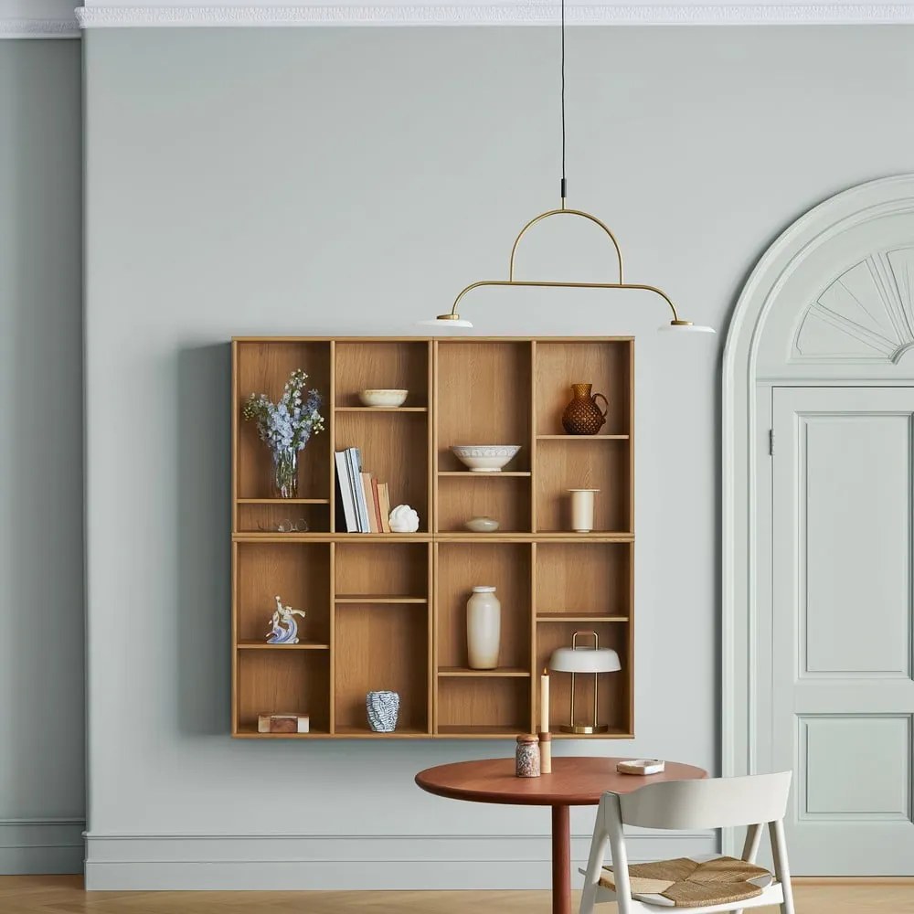 Natúr színű függő könyvespolc tölgyfa dekorral 70x70 cm Mistral – Hammel Furniture