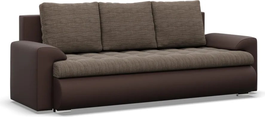 Tokio kanapéágy, fonott + műbőr, barna