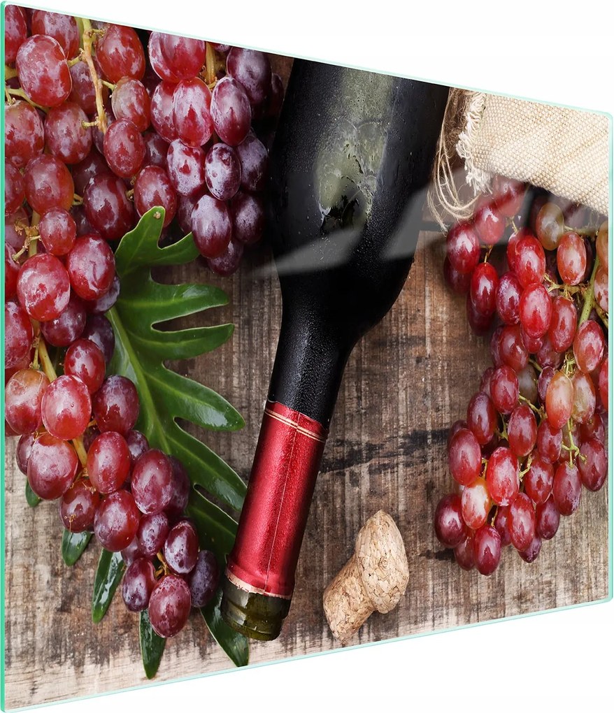 Üveg Vágódeszka 52x30 Bor Edzett Üveg