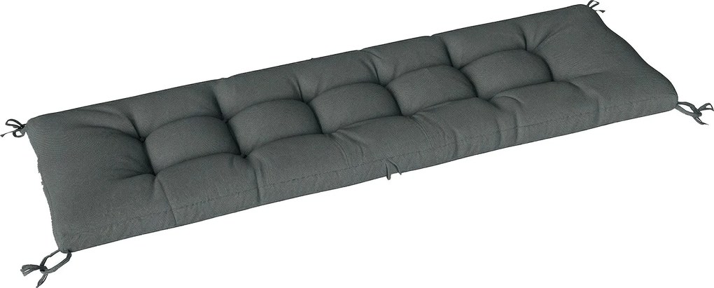 Outsunny raklappárna — levehető ülőpárna rögzítő pántokkal legtöbb nyugágyhoz, 198 x 65 x 13 cm — sötétszürke | Aosom