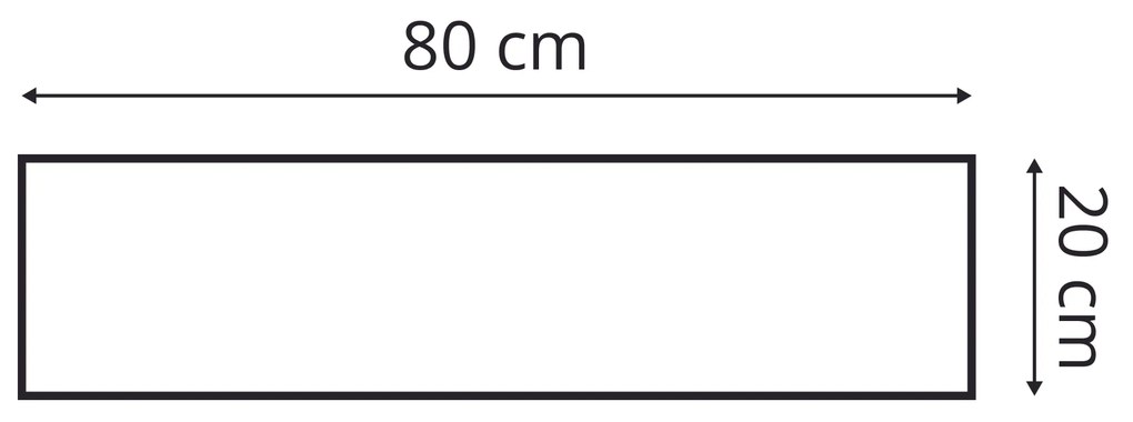 Bársony kárpitozott panel - Téglalap - 80x20cm Szín: Mézsárga