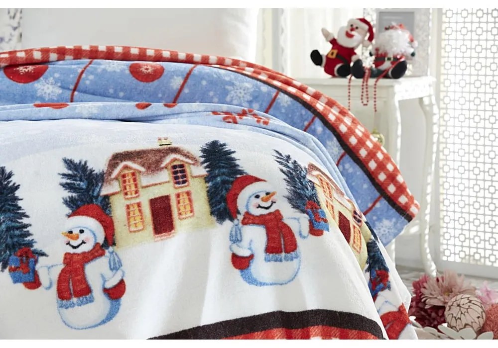 Pamutkeverék takaró karácsonyi mintával 150x200 cm – Mila Home