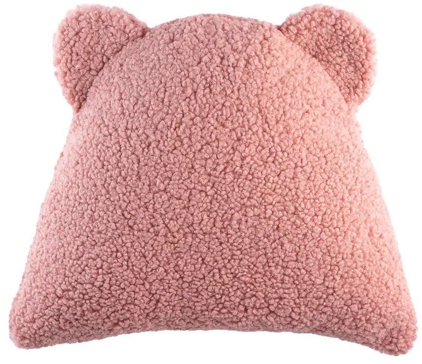 Rózsaszín buklé párna gyerek kanapéhoz Bear – Wigiwama