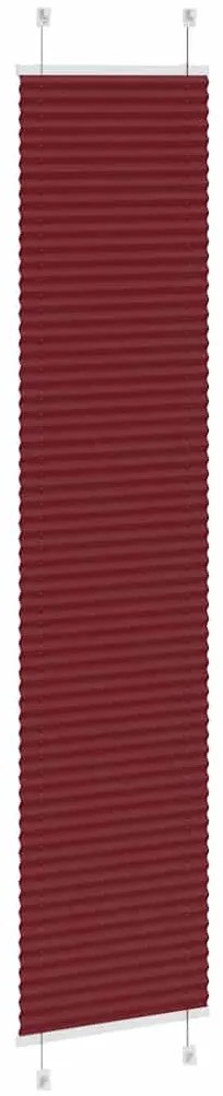 pliszírozott redőny Bordeaux piros 40x200 cm szövetszélesség