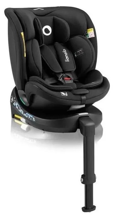 Lionelo NAVY i-Size 40-150 cm forgatható autósülés alapzattal, fekete