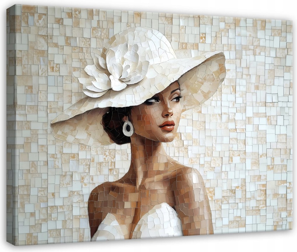 Vászonkép Nő Kalapban Absztrakt Hálószoba Nappali Vászon 120x80