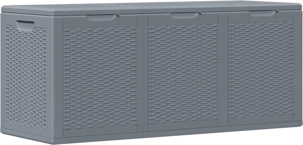 Szürke Pp Rattan Kerti Tárolóláda 270 L