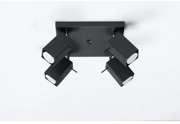 Spotlámpa MERIDA 4 4xGU10/40W/230V fekete