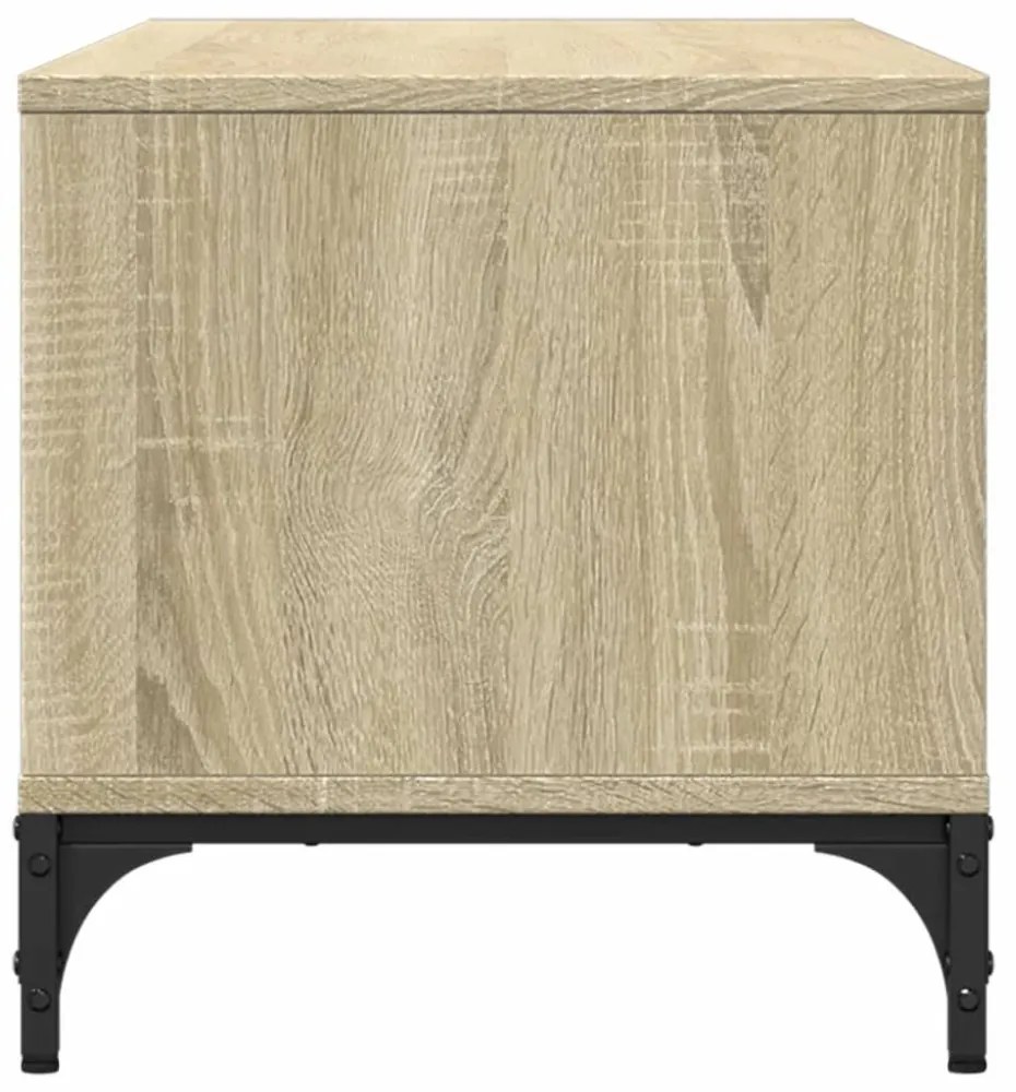 sonoma tölgy szerelt fa/porszórt acél TV-szekrény 102x40x41 cm