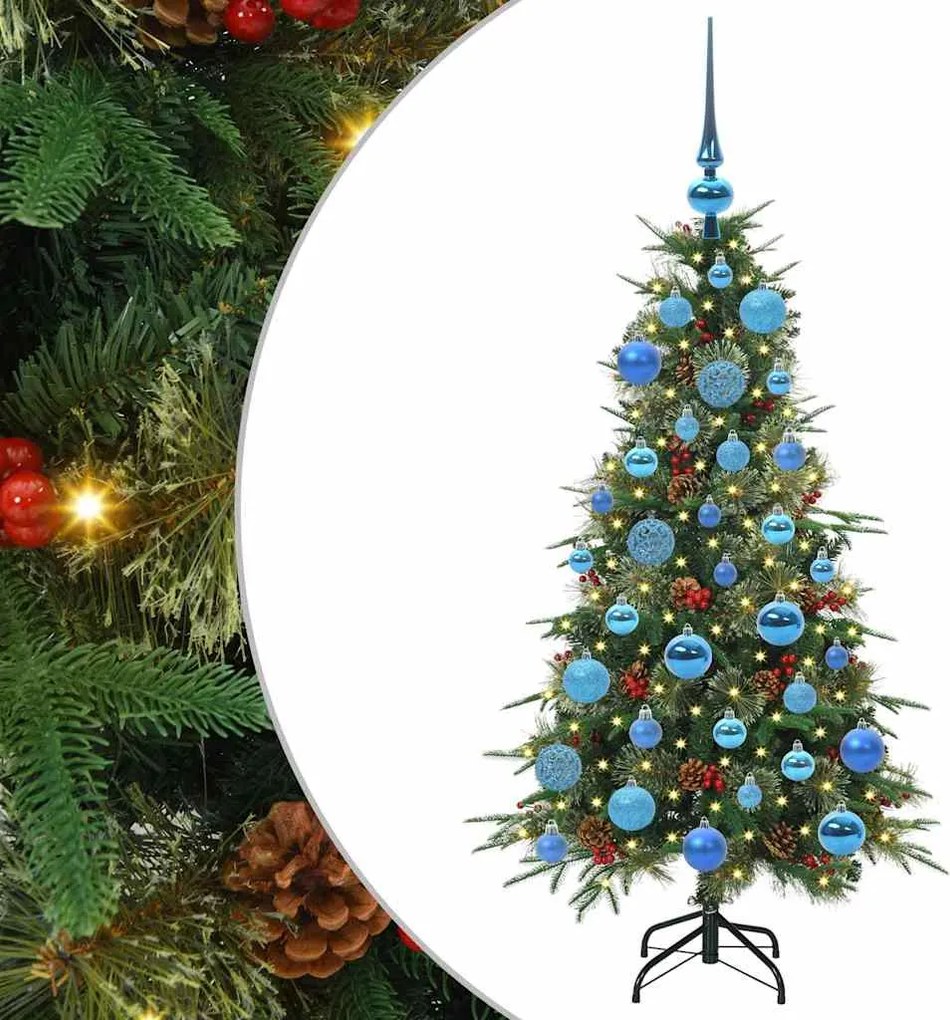 vidaXL Műanyag Hajtogatós Karácsonyfa állvánnyal Zöld 120 cm PE és PVC