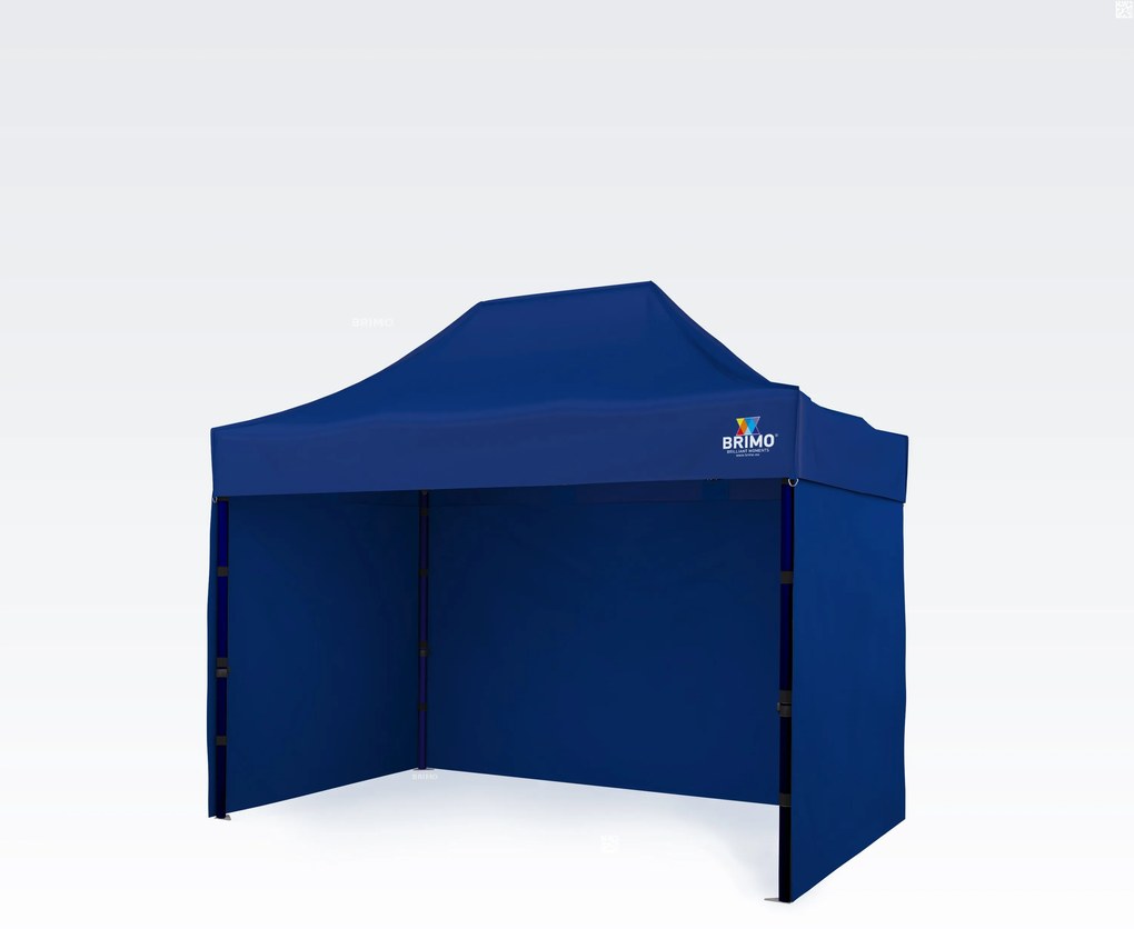 Gyorsan felállítható pavilon 2x3 m (3 fal): Acélos tartósság árusoknak - plusz 3 oldalfal - Kék