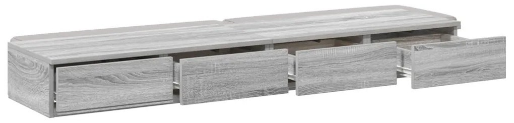 Ágyfiókok fiókkal Szürke sonoma 150 x 36.5 x 16.5 cm Faanyag
