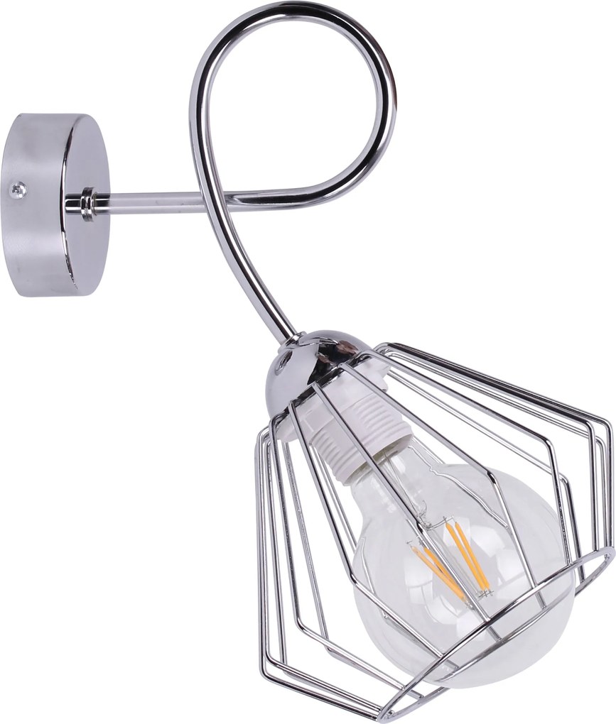 Krómozott fali lámpa Loft stílusos fali lámpa