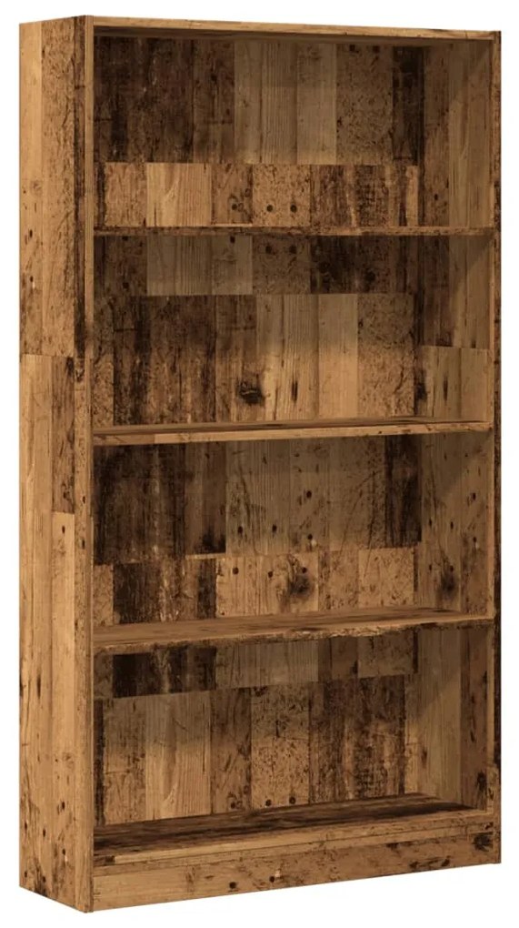 antik fa színű szerelt fa könyvespolc 80 x 24 x 143 cm