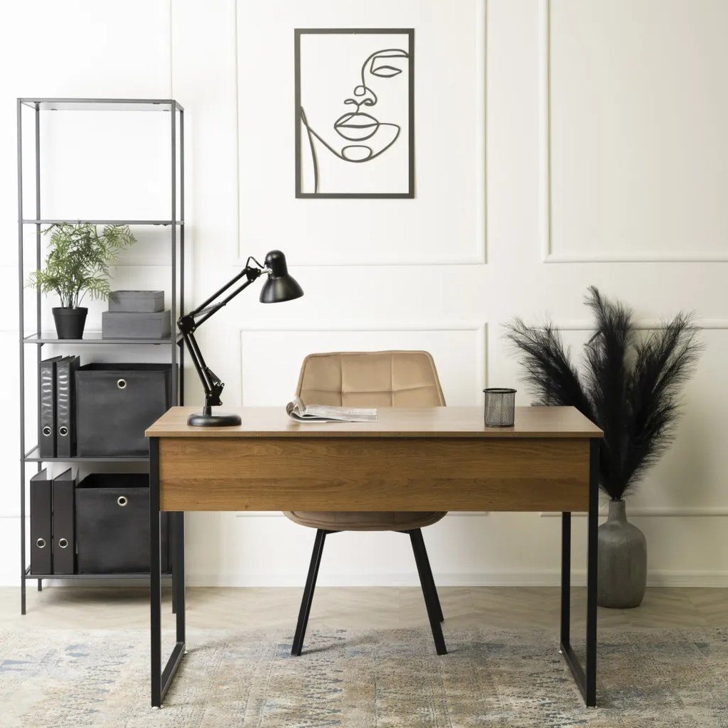 Asztal REX 2 180-240 cm Biały márvány/Dąb P2