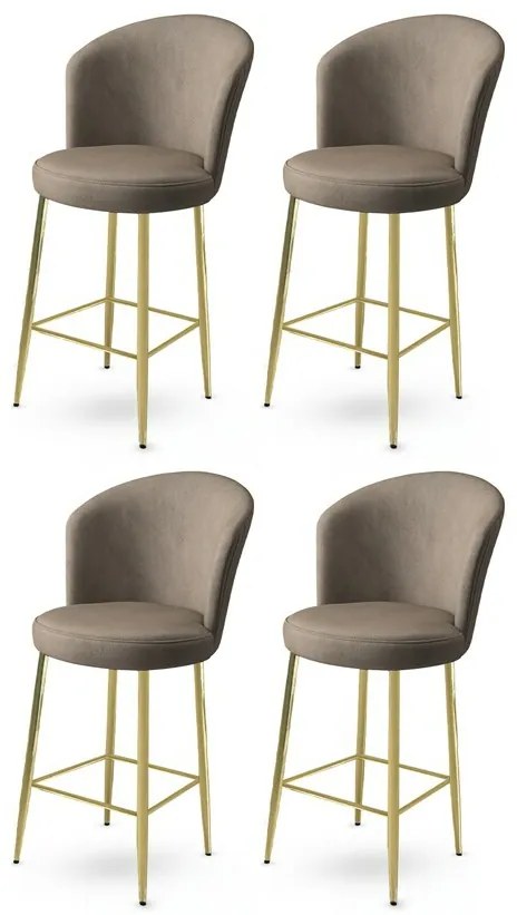 Alte Cappuccino és Gold bárszék szett, 4 db, 4 db